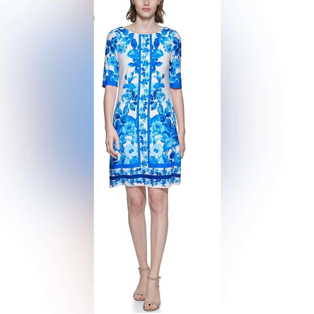 ELIZA J Body Dress Boarder Detail size 10